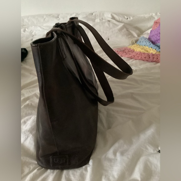 UGG Brown Leather Tote Bag - Picture 2 of 10